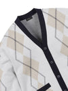 Men s Argyle Check Y neck Cardigan - JACKNICKLAUS - BALAAN 7