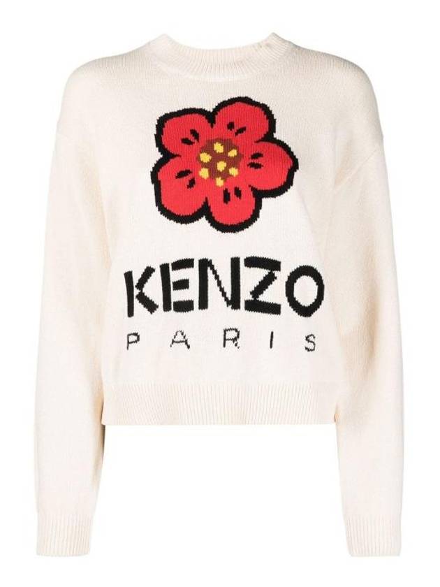 Boke Flower Cotton Sweatshirt Off White - KENZO - BALAAN 2