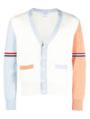 Funmix Cotton ArmBand V-Neck Cardigan - THOM BROWNE - BALAAN 3