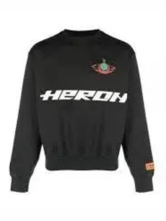 Logo Printing Sweatshirt Black Light Green - HERON PRESTON - BALAAN 2