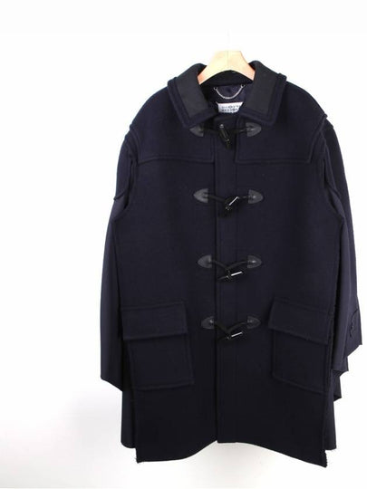 Wool Boxy Duffel Coat Blue - MAISON MARGIELA - BALAAN 2