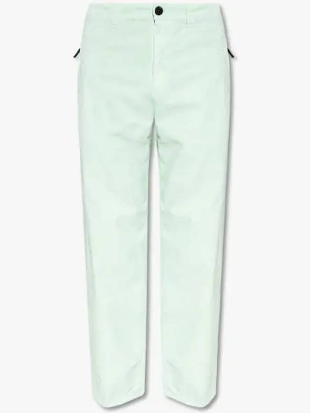 Marina Cotton Canvas Fatigue Straight Pants Light Green - STONE ISLAND - BALAAN 2