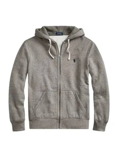 Classic Embroidered Logo Zip Up Hoodie Grey - POLO RALPH LAUREN - BALAAN 2