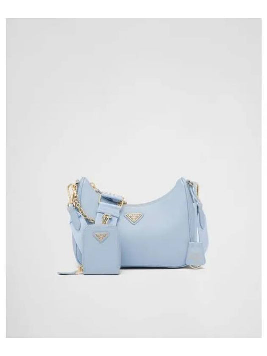 Re-Edition Saffiano Leather Shoulder Bag Blue - PRADA - BALAAN 2