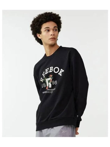 1895 Flower Sweatshirt Black - REEBOK - BALAAN 1