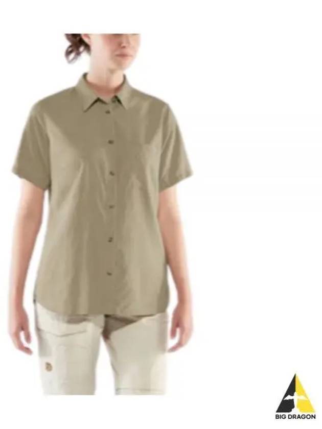 24 Women s OVIK Travel Shirt Short Sleeve Sand Stone 87040195 SS W - FJALL RAVEN - BALAAN 1