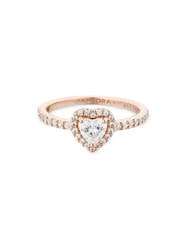 Sparkling Elevated Heart Ring Rose Gold - PANDORA - BALAAN 2