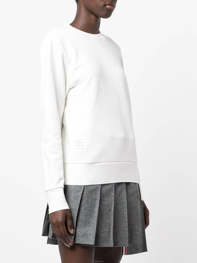 4 Bar Logo Loopback Crewneck Sweatshirt White - THOM BROWNE - BALAAN 5