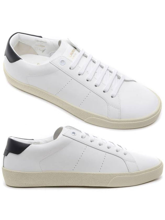 Court Logo Low Top Sneakers White Black - SAINT LAURENT - BALAAN 2