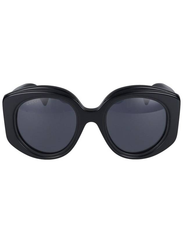 Round Acetate Sunglasses Black - GUCCI - BALAAN 2