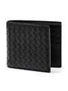 Intrecciato Weaving Half Wallet Black - BOTTEGA VENETA - BALAAN 3