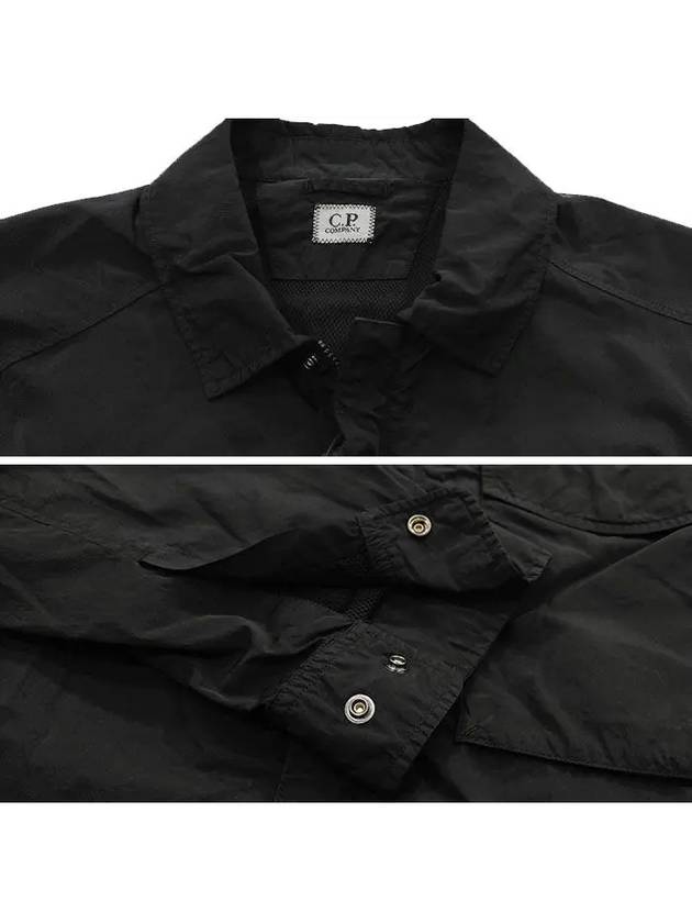 Chrome-R Pocket Over Long Sleeve Shirt Black - CP COMPANY - BALAAN 3