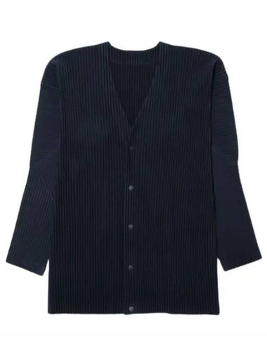 Homme pliss pleated cardigan - ISSEY MIYAKE - BALAAN 1