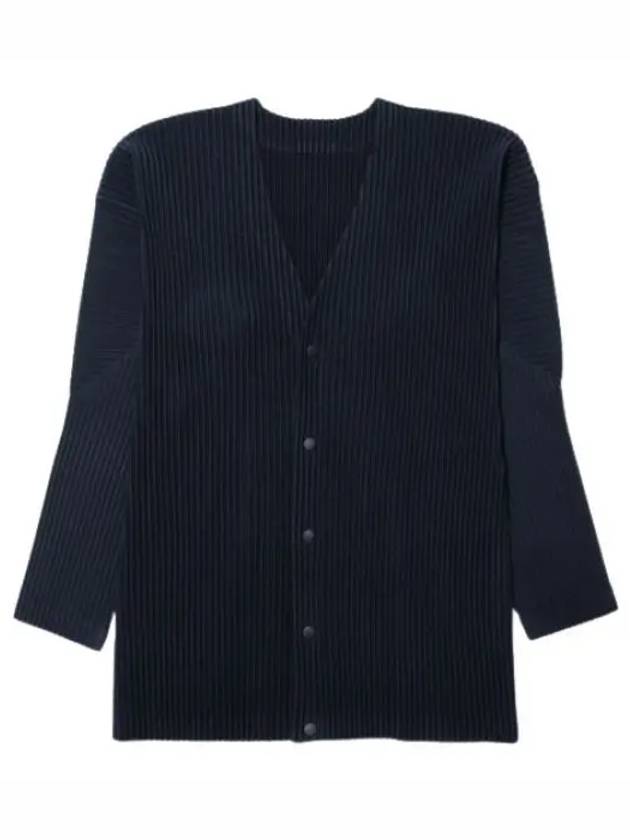 Pleated Cardigan Navy - ISSEY MIYAKE - BALAAN 2