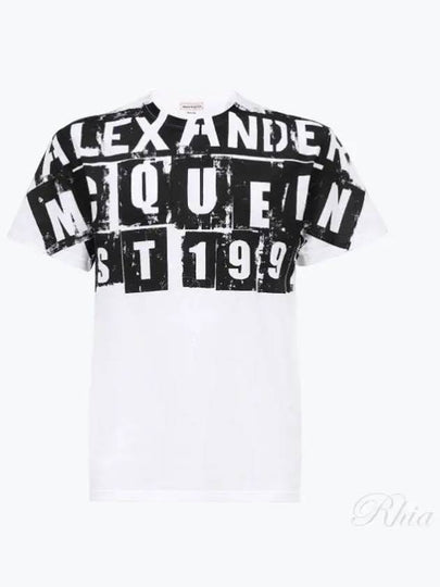 Punk Logo Print Short Sleeve T-Shirt White - ALEXANDER MCQUEEN - BALAAN 2