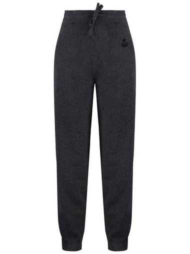 Kira Logo Track Pants Charcoal - ISABEL MARANT - BALAAN 1