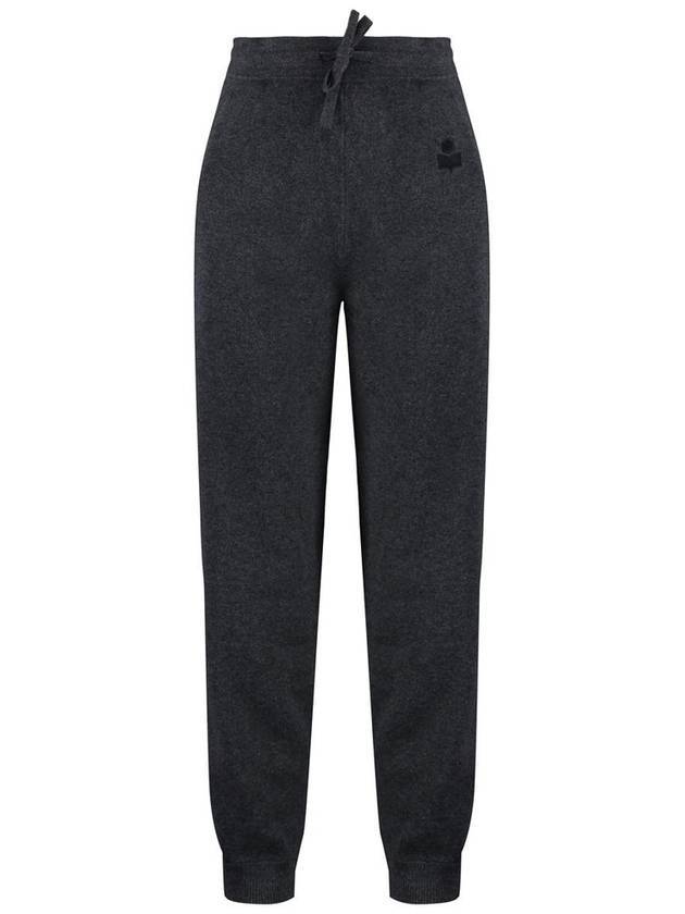 Kira Logo Track Pants Charcoal - ISABEL MARANT - BALAAN 1