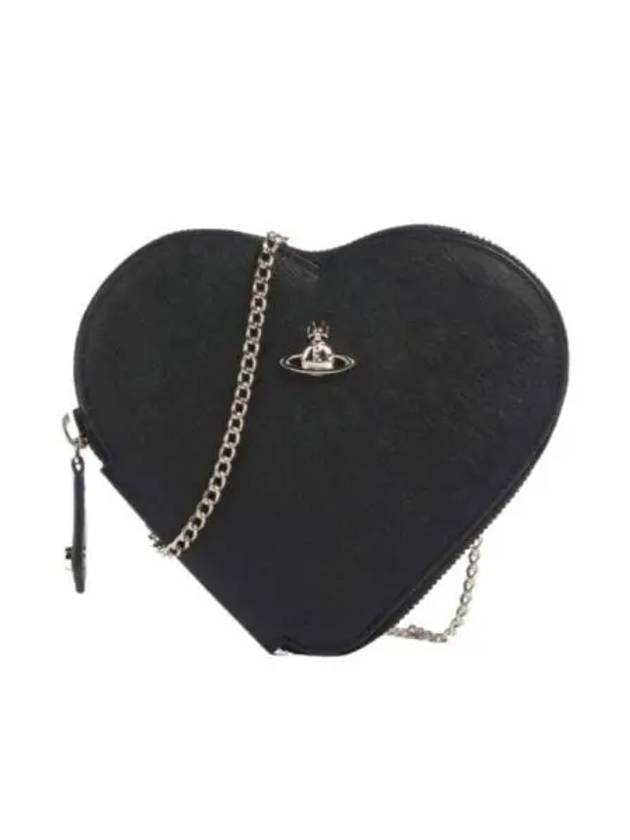 ORB Logo Heart Cross Bag Black - VIVIENNE WESTWOOD - BALAAN 2