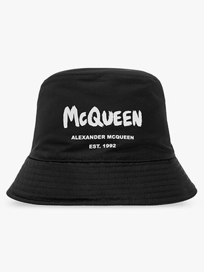 Graffiti Logo Bucket Hat Navy - ALEXANDER MCQUEEN - BALAAN 2