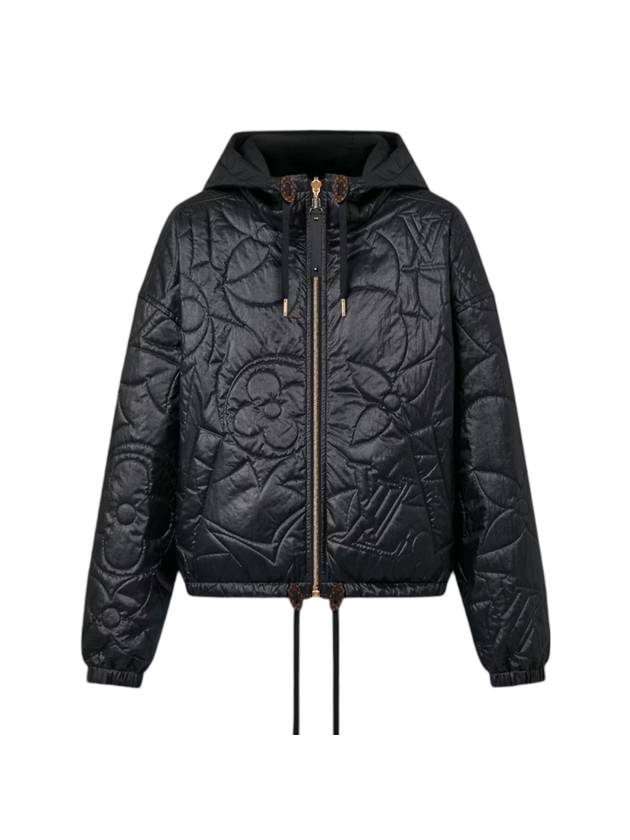 Reversible Quilted Monogram Flower Hooded Jacket Black - LOUIS VUITTON - BALAAN 1