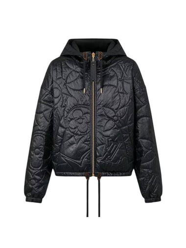 Reversible Quilted Monogram Flower Hooded Jacket Black - LOUIS VUITTON - BALAAN 1