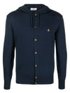 Logo Hooded Cardigan Navy - VIVIENNE WESTWOOD - BALAAN 2