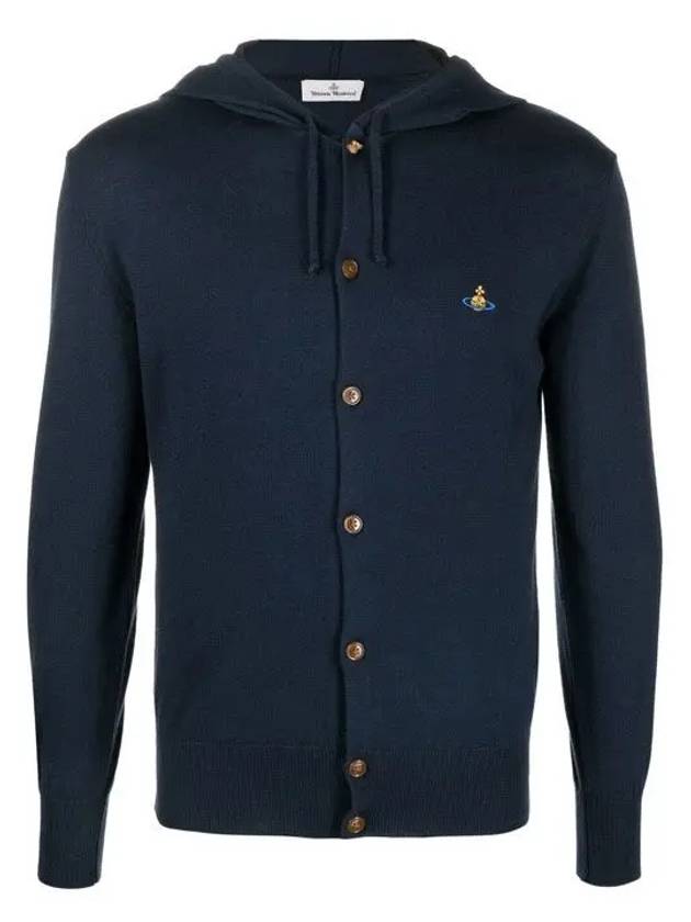 Logo Hooded Cardigan Navy - VIVIENNE WESTWOOD - BALAAN 2