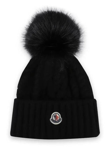 Foam Knit Beanie Black 3B00029 M4506 999 - MONCLER - BALAAN 1