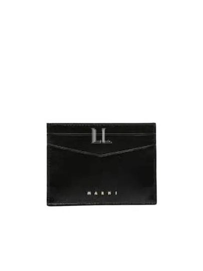 Debossed Logo Card Wallet Black - MARNI - BALAAN 2