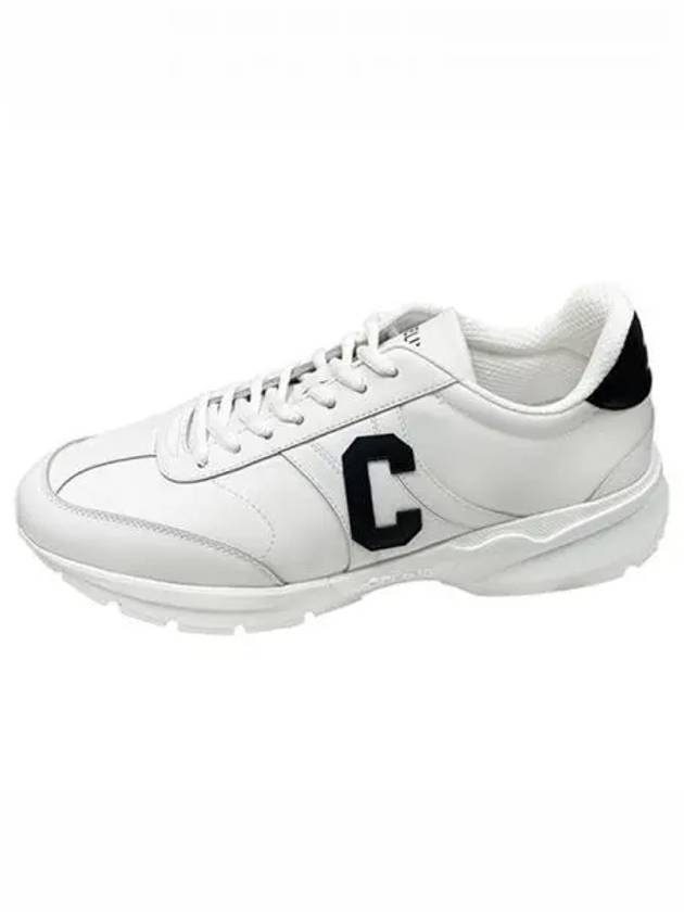 Logo Calf Skin Runner Lows Sneakers White Black Men s Shoes 270756 - CELINE - BALAAN 1