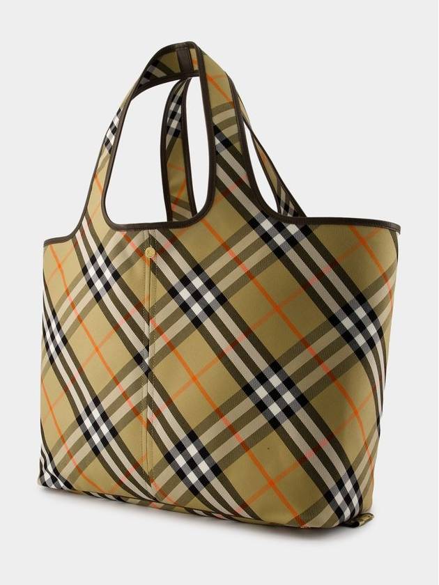 Check Medium Tote Bag Sand - BURBERRY - BALAAN 3