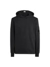 Men's Lens Wappen Fleece Hoodie Black - CP COMPANY - BALAAN 3