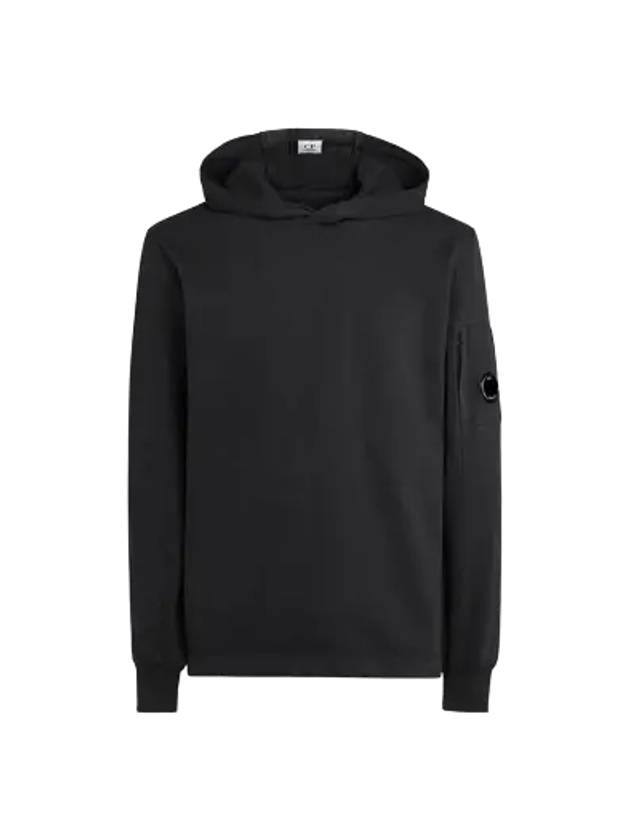 Men's Lens Wappen Fleece Hoodie Black - CP COMPANY - BALAAN 3