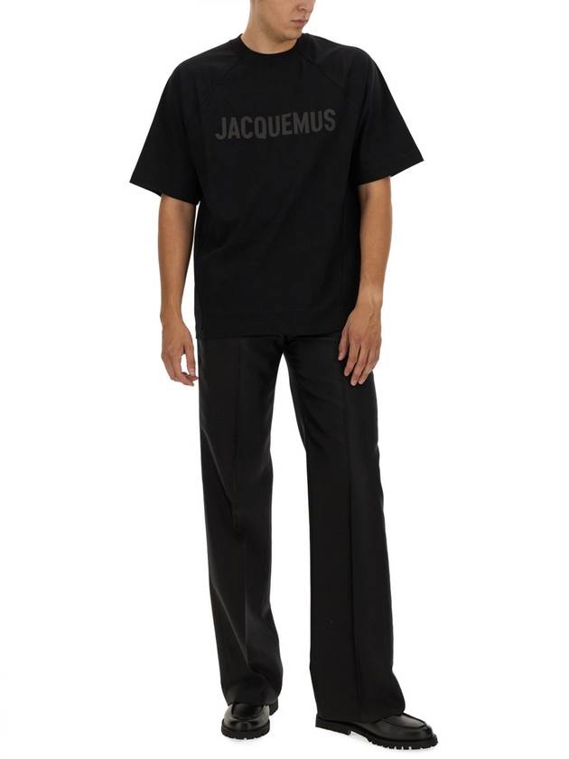 Le Typo Short Sleeve T-Shirt Black - JACQUEMUS - BALAAN 3