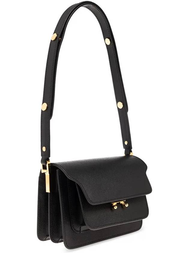 Trunk Saffiano Leather Shoulder Bag Black - MARNI - BALAAN 5