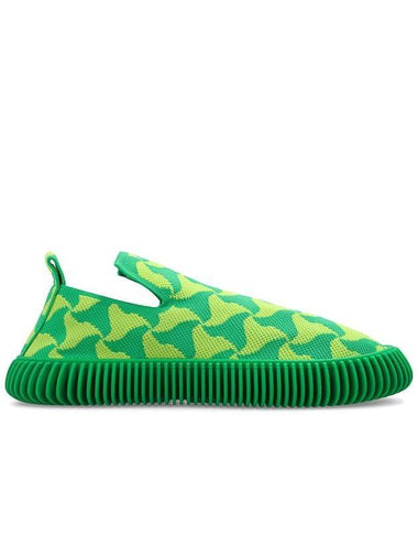 Ripple Triangle Pattern Slip-On Parakeet Kiwi - BOTTEGA VENETA - BALAAN 1