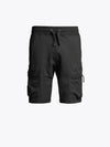 Men's Logo Patch Cargo Bermuda Shorts Black - PARAJUMPERS - BALAAN 2