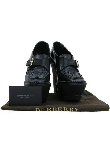 Smith Market Used Luxury Black Shoes Women s - BURBERRY - BALAAN 1