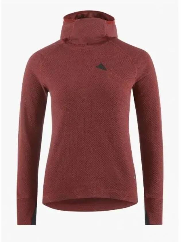 Women's Huge Mid Layer Hoodie Madder Red - KLATTERMUSEN - BALAAN 2