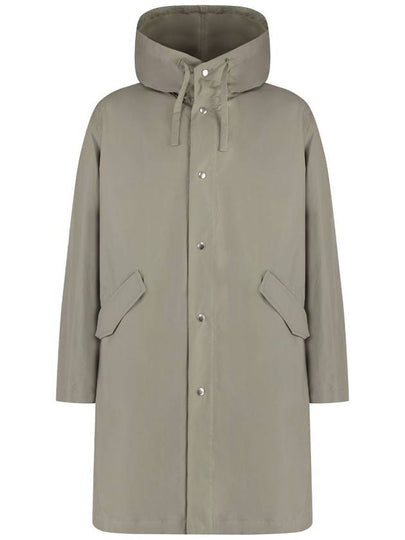 Back Logo Print Hooded Parka Khaki - JIL SANDER - BALAAN 2