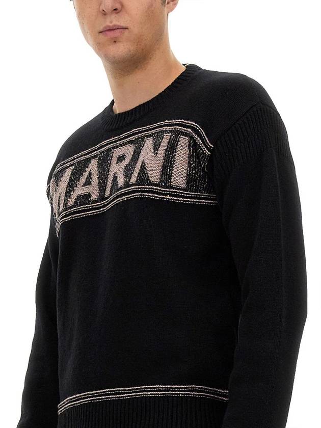 Fisherman Logo Knit Top Black - MARNI - BALAAN 5