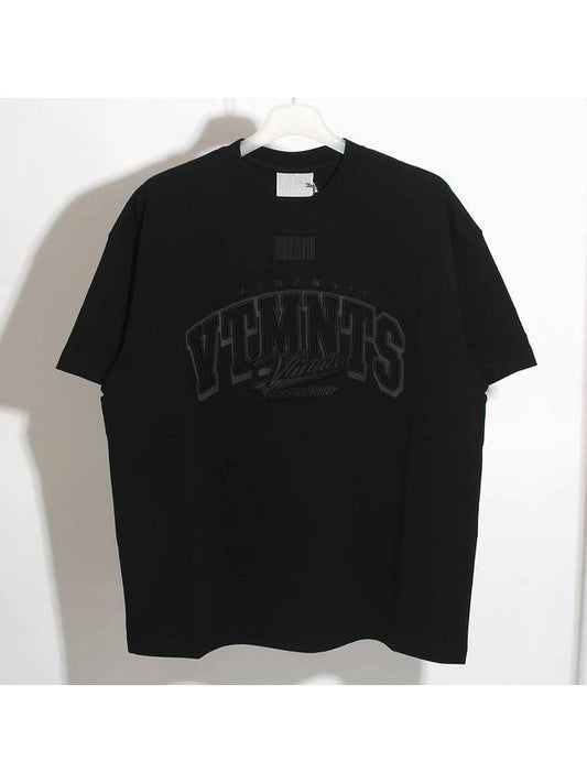 Men's Logo Patch Cotton Short Sleeve T-Shirt Black - VETEMENTS - BALAAN 2