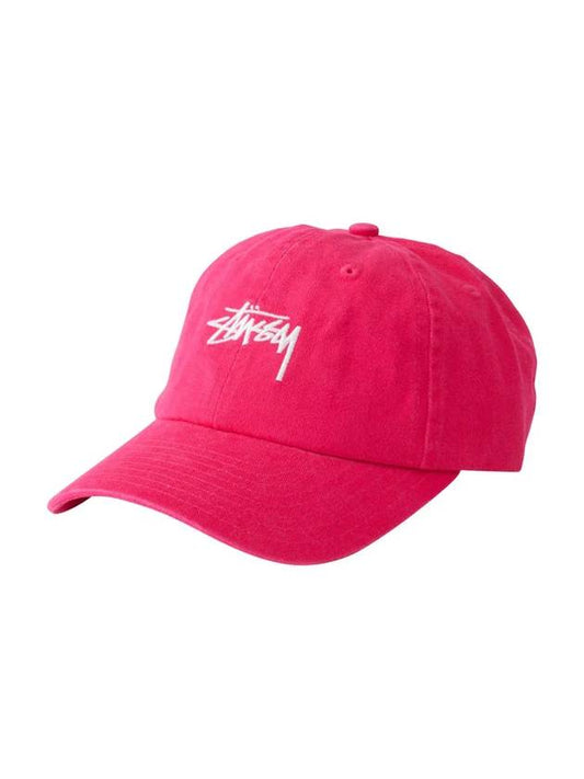 Stock Low Pro Ball Cap Magenta - STUSSY - BALAAN 1