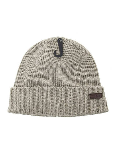 Logo Patch Carlton Cotton Beanie Grey - BARBOUR - BALAAN 2