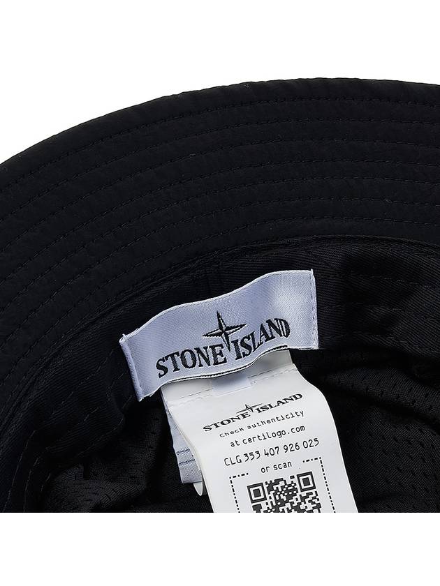 Logo Nylon Bucket Hat Black - STONE ISLAND - BALAAN 10