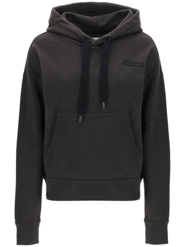 Sylla Embroidered Logo Oversized Hoodie Faded Black - ISABEL MARANT - BALAAN 1