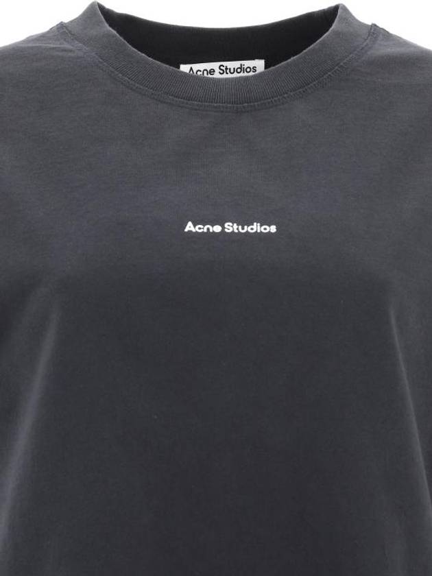 Logo Crew Neck Short Sleeve T-Shirt Black - ACNE STUDIOS - BALAAN 4