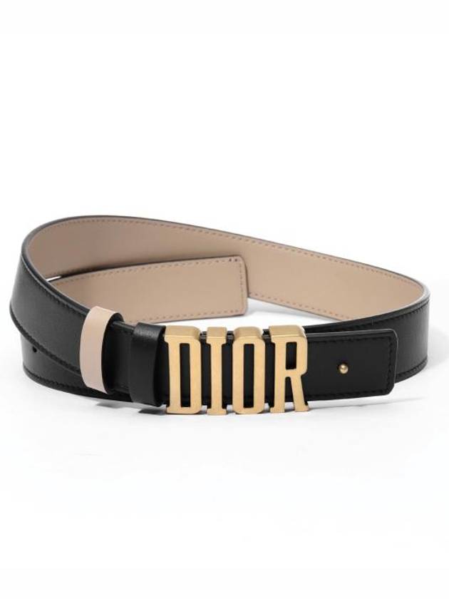 D Fence 30MM Smooth Calfskin Reversible Belt Black - DIOR - BALAAN 2