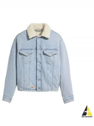 Levi s Sherpa Trucker Woven Blue 07J201 Levis Jacket - ERL - BALAAN 1