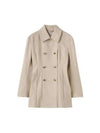 Women's Double Breasted Cotton Jacket Beige - TOTEME - BALAAN 2